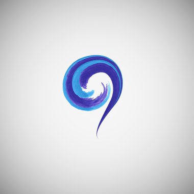 Mavi dalga logo şablonu