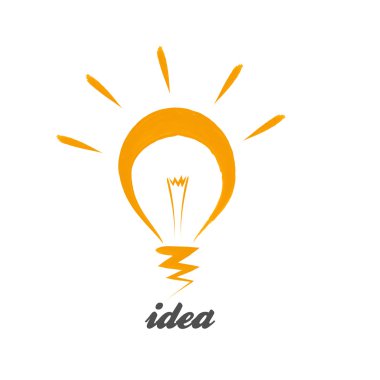 Ampul tasarımı logo şablonu.