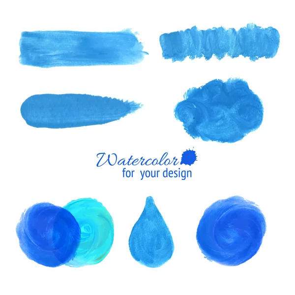 Conjunto de elementos aquarela — Vetor de Stock