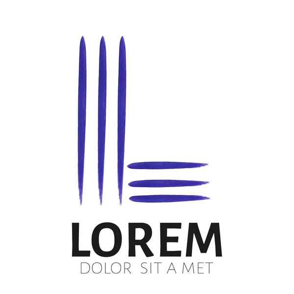 Sign of the letter L branding corporate logo — Stock Vector