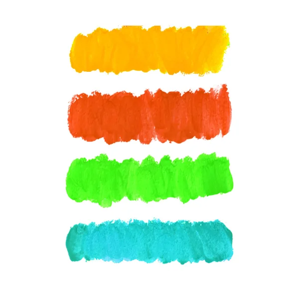 Renkli suluboya fırça darbeleri — Stok Vektör