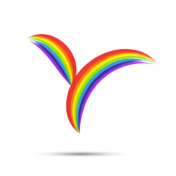 虹のロゴのテンプレート — ストックベクタ