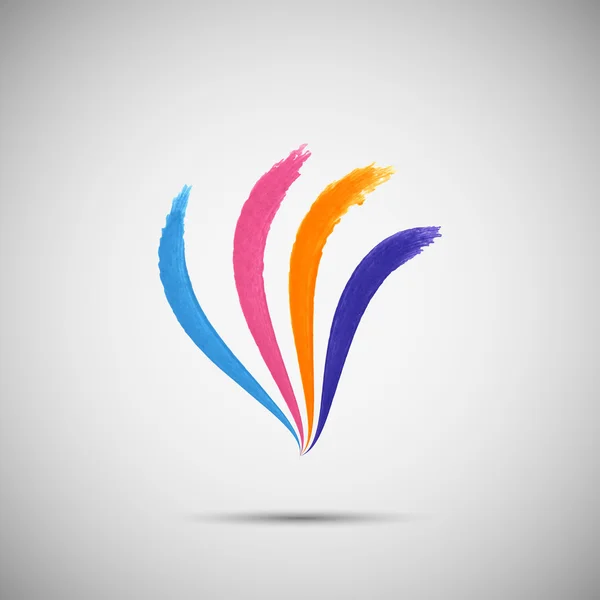 Шаблон логотипа цветочного лепестка фантазии  . — стоковый вектор
