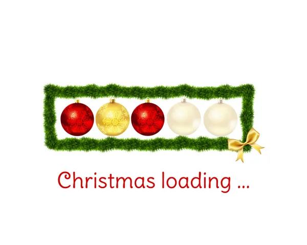 Barre de chargement de Noël sur fond blanc . — Image vectorielle