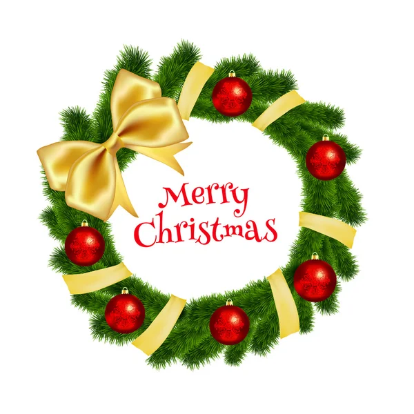 Altın Top ile Noel çelenk