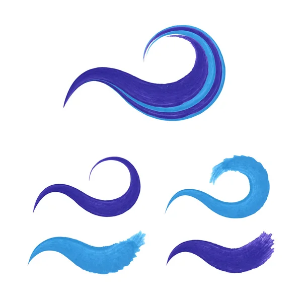 Wave logo șablon set — Vector de stoc