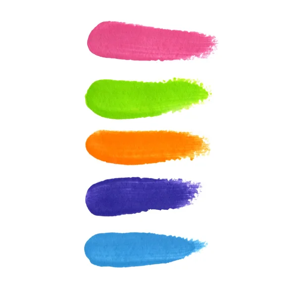 Pinceladas coloridas acuarela — Vector de stock