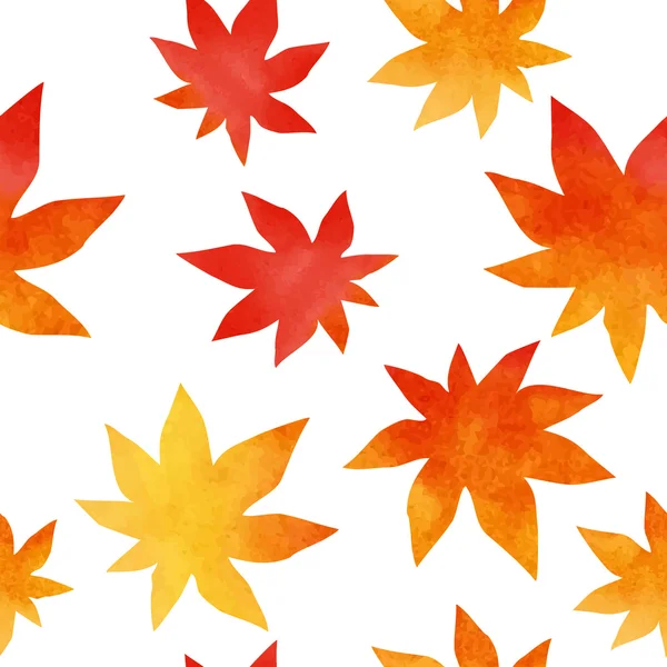 Aquarell gemaltes Herbstlaub — Stockvektor