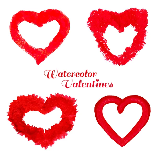 Aquarelle Valentine sur fond blanc . — Image vectorielle