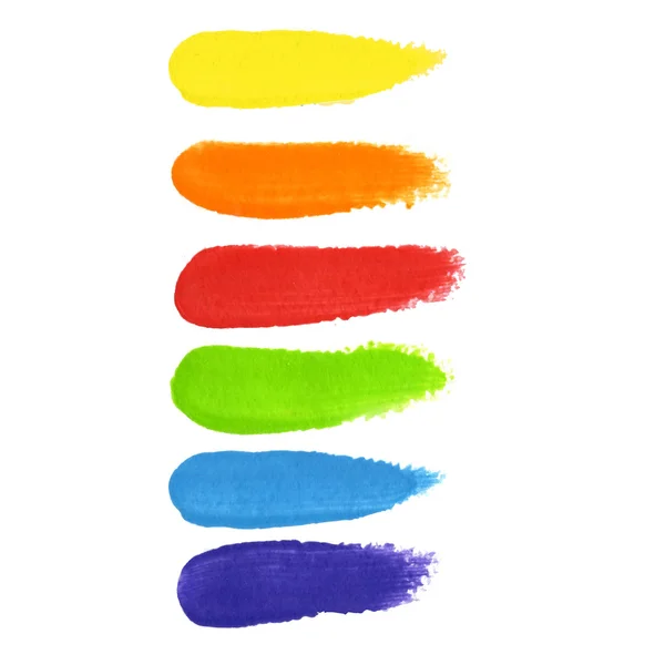 Renkli suluboya fırça darbeleri — Stok Vektör
