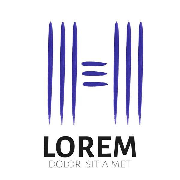 Sinal da letra H marca logotipo da empresa — Vetor de Stock