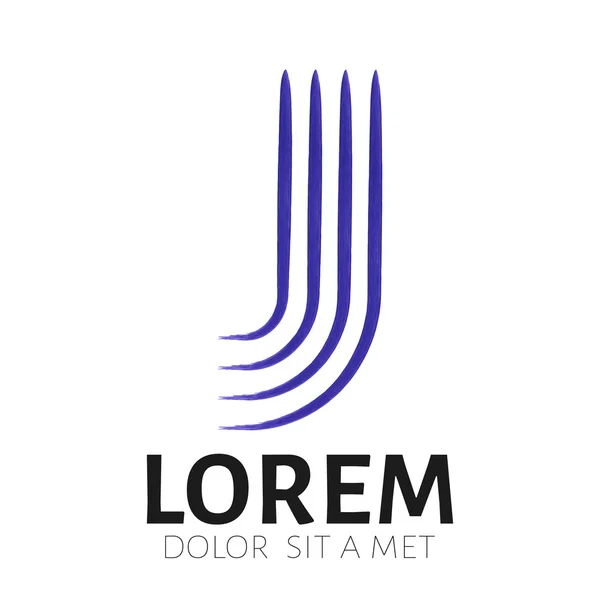 Sinal da letra J marca logotipo corporativo — Vetor de Stock