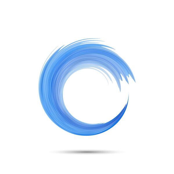 Onda de agua en el circl — Vector de stock