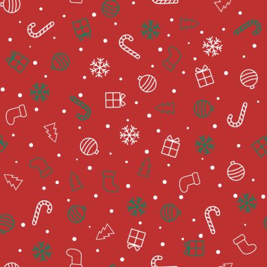 Noel arka plan. Kırmızı seamless modeli