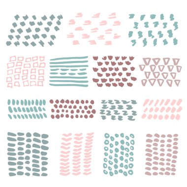 El Drawn pastel renkler dokular