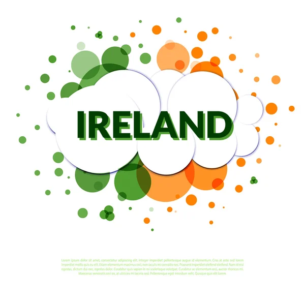 Ireland flag banner — Stock Vector