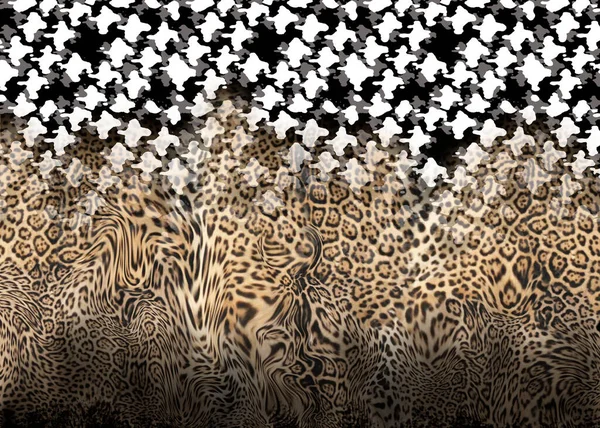 Patrón Leopardo Textura Perfecta Con Puntos Manchas Rayas Sobre Fondo —  Fotos de Stock