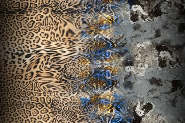 Fondo Abstracto Con Patrón Leopardo —  Fotos de Stock