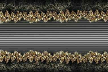 golden and black background with a pattern of a wooden frame