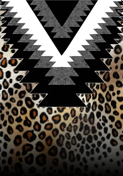 Black White Background Pattern Leopard — ストック写真