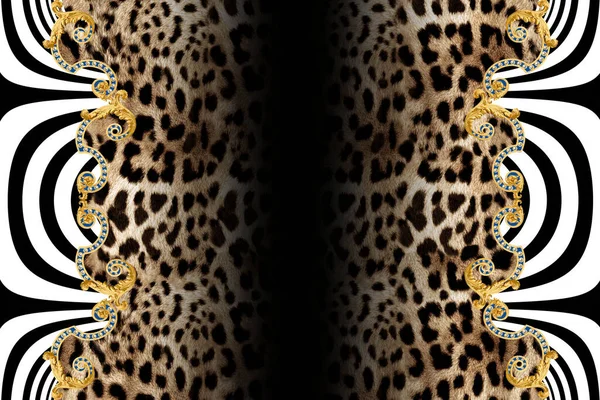 Leopard Skin Pattern Animal Print Vector Illustration — Zdjęcie stockowe