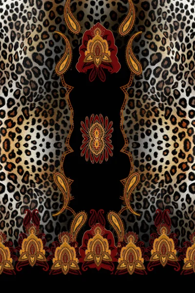 Patrón Leopardo Ilustración Vectorial —  Fotos de Stock