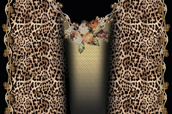 Leopardo Texture Della Pelle Sfondo — Foto Stock