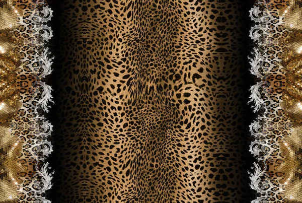 Fondo Patrón Piel Leopardo — Foto de Stock
