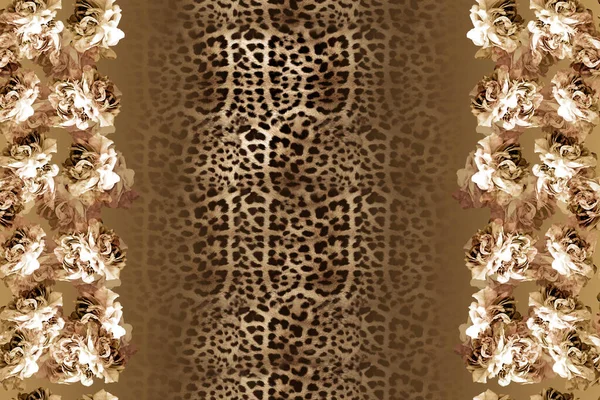 Abstraktní Pozadí Leopardím Vzorem — Stock fotografie