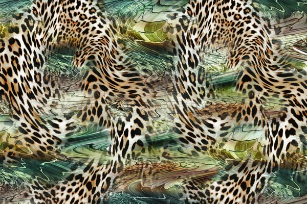 Cabeza Leopardo Patrón Fondo — Foto de Stock