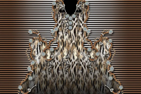 Abstraktní Pozadí Leopardím Černými Pruhy — Stock fotografie