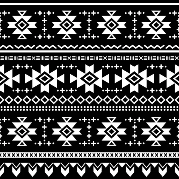 Padrão Étnico Tribal Com Ornamento Azteca Ilustração Vetorial — Fotografia de Stock