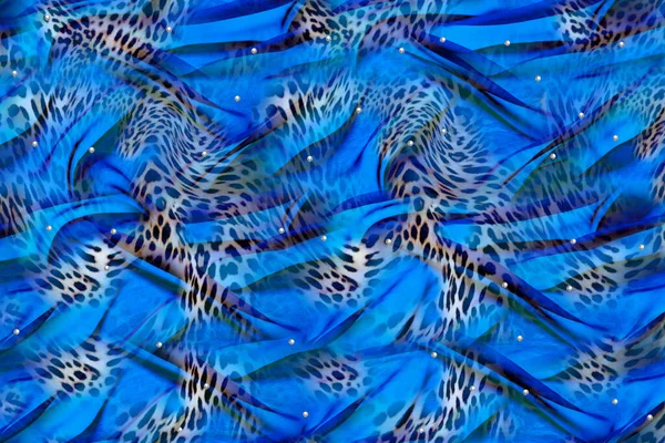 Абстрактный Фон Голубыми Белыми Перьями — стоковое фото