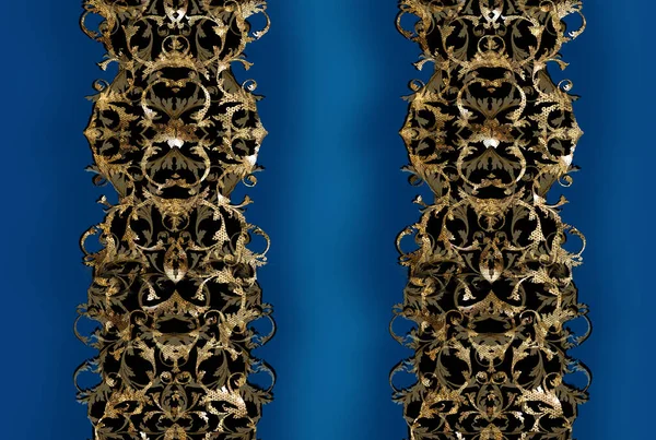 Nahtloses Muster Mit Goldenen Elementen Vektorillustration — Stockfoto