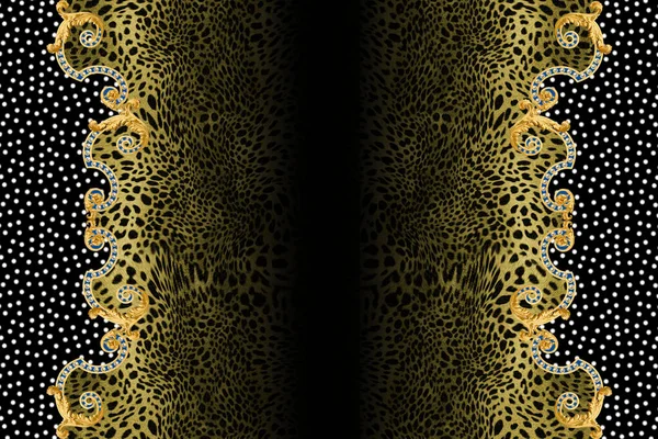 Patrón Piel Leopardo Ilustración — Foto de Stock