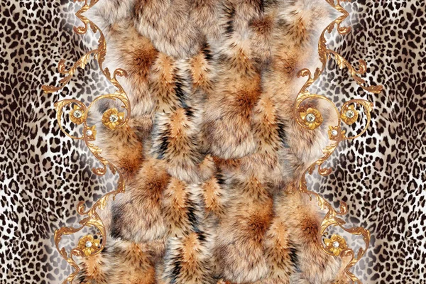 Leopard Futro Tekstura Tło — Zdjęcie stockowe