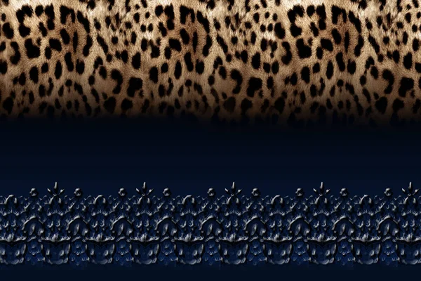 Modello Pelle Leopardata Illustrazione Vettoriale — Foto Stock