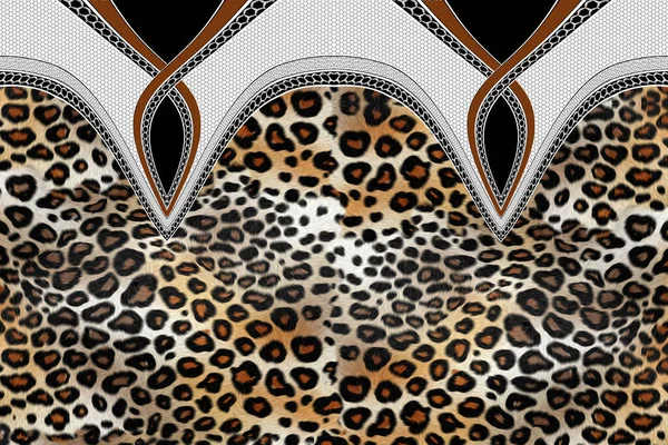 Leopard Skin Pattern Rendering — Stockfoto