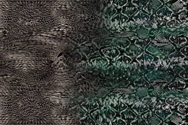 Leoaprd Çiçekleri Yılan derisi desenli kusursuz tek renkli doku yılanı. Moda baskısı. Moda ve modaya uygun arka plan