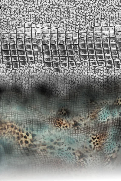 Leoaprd Flores Snake Pele Padrão Textura Repetindo Sem Costura Monocromático — Fotografia de Stock
