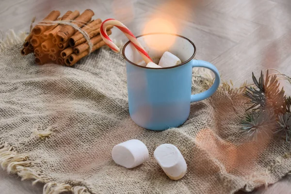 Şekerli Noel İçeceği ve Marshmallow Tarçın Bokeh Odaklanamadı 