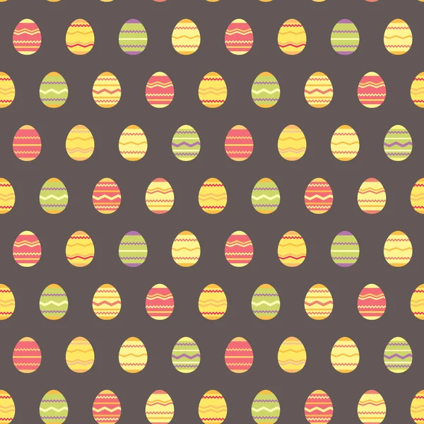 Seamless easter egg spring colorful pattern — Stock Vector