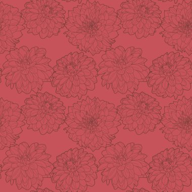 Kırmızı şarap vintage çiçek desenli aster ile