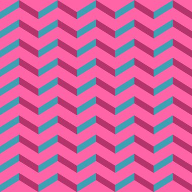 İnanılmaz popüler sanat pembe vintage geometrik desenli