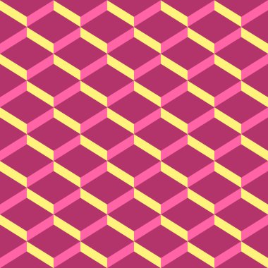 İnanılmaz popüler sanat pembe vintage geometrik öğe desen