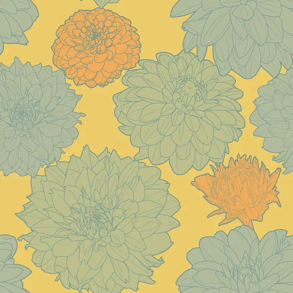 Soleado patrón floral inconsútil primavera — Vector de stock