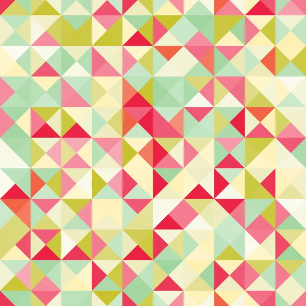 Amazing spring colorful pink-green vintage geometric pattern — Stock Vector
