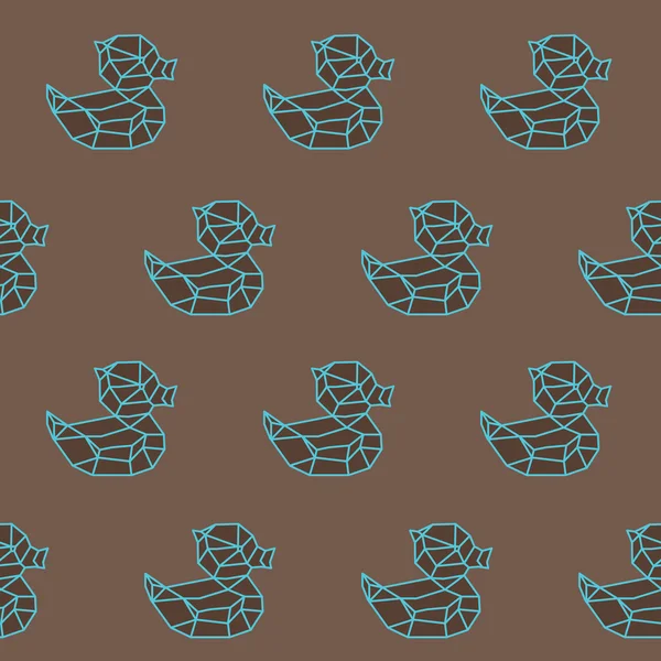 Milk chocolate blue duck pattern — Stock Vector
