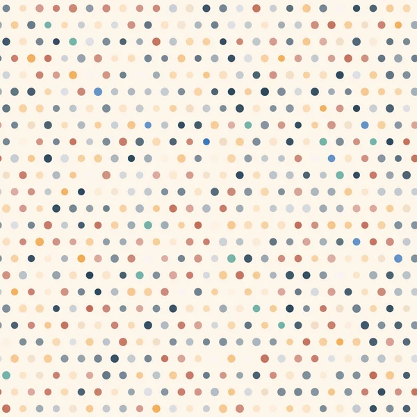 Vintage colorful geometric white dots pattern — Stock Vector