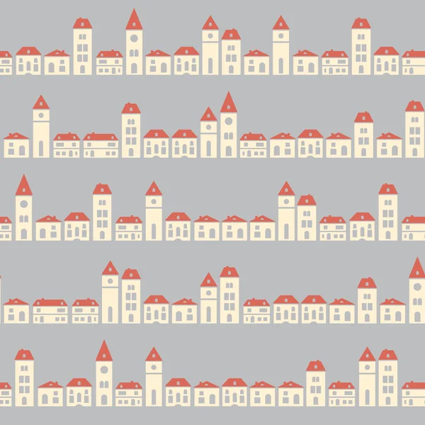 复古色彩缤纷的灰色房子格局 免版税图库矢量图片